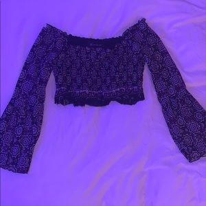 cropped long sleeve shirt